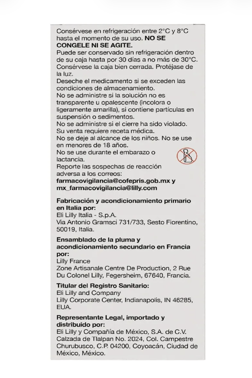 Mounjaro Tirzepatida Pluma Precargada 15 Mg/0.6 Ml - Imagen 3