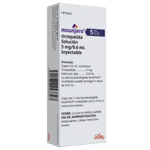 Mounjaro Tirzepatida Pluma Precargada 5.0 Mg/0.6 Ml